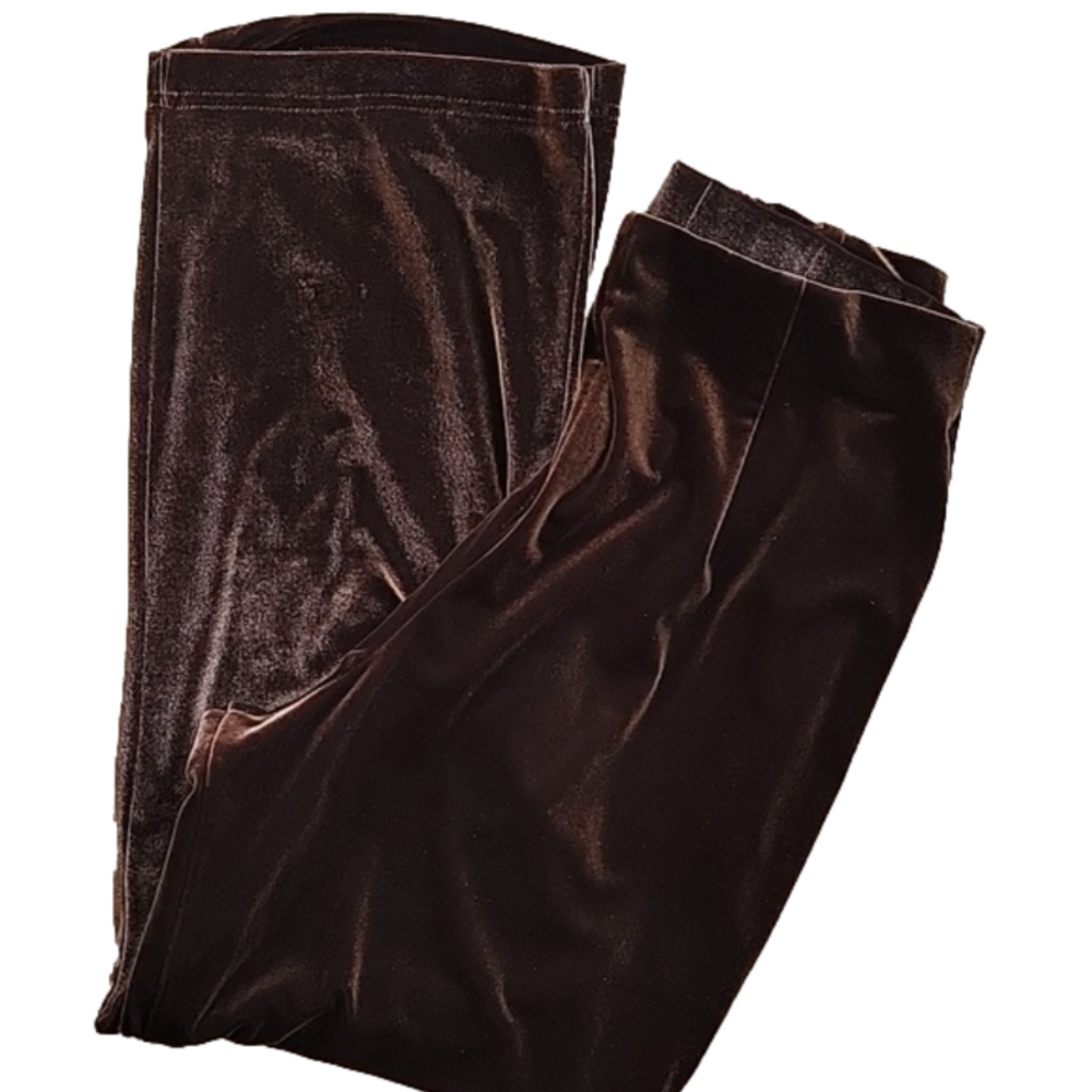 LT Sport Chocolate Velour Pull-On Dress Pants Size XL EUC